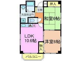 吉本マンションの物件間取画像